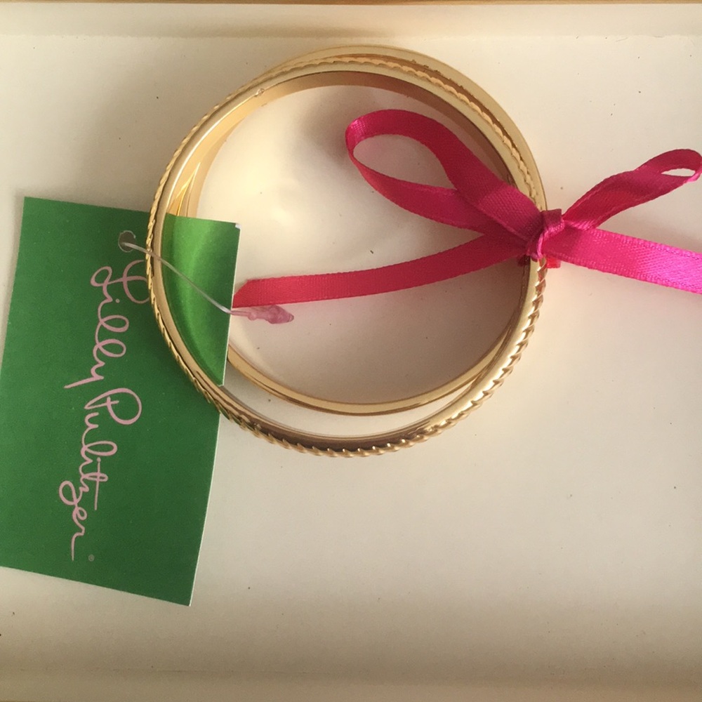 Lilly Pulitzer Gold Bangles